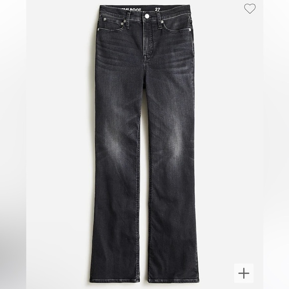 J.Crew High-rise slim demi-boot jean in Charcoal wash - Picture 4 of 8